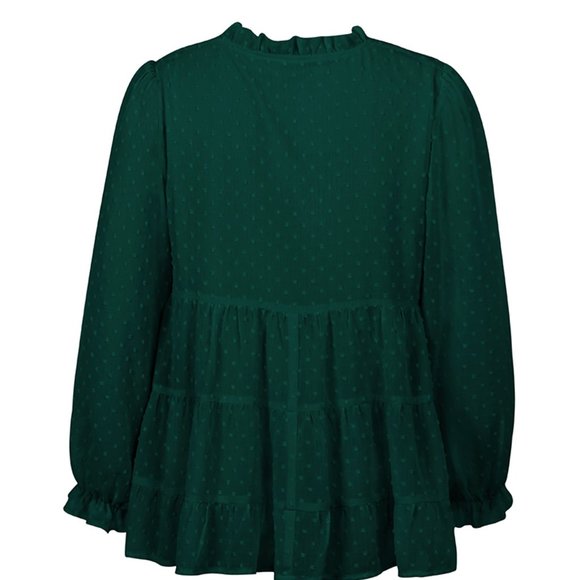 VINTAGE BOHO CHIC LAYERED BELL SLEEVED BLOUSE - Picture 9 of 9